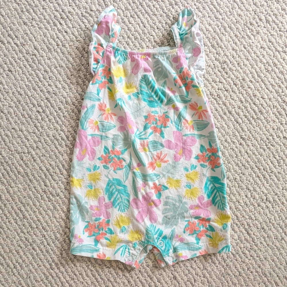 Carter's Girl's Floral Print Romper, 18 Months